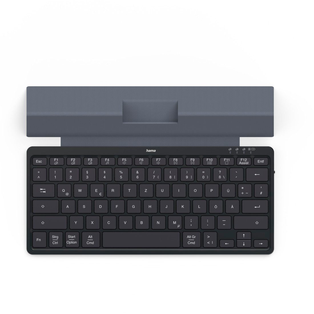 Hama Tastatur Travel 600 (kabellos, QUERTZ, Multi-Device, klein) Tastatur