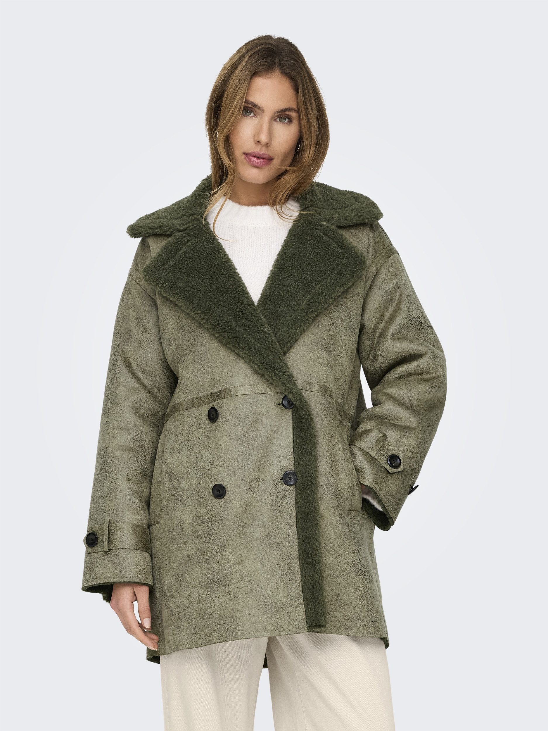 ONLY Langmantel ONLYLVA BONDED SHERPA COAT CC OTW – Bild 4 von 5