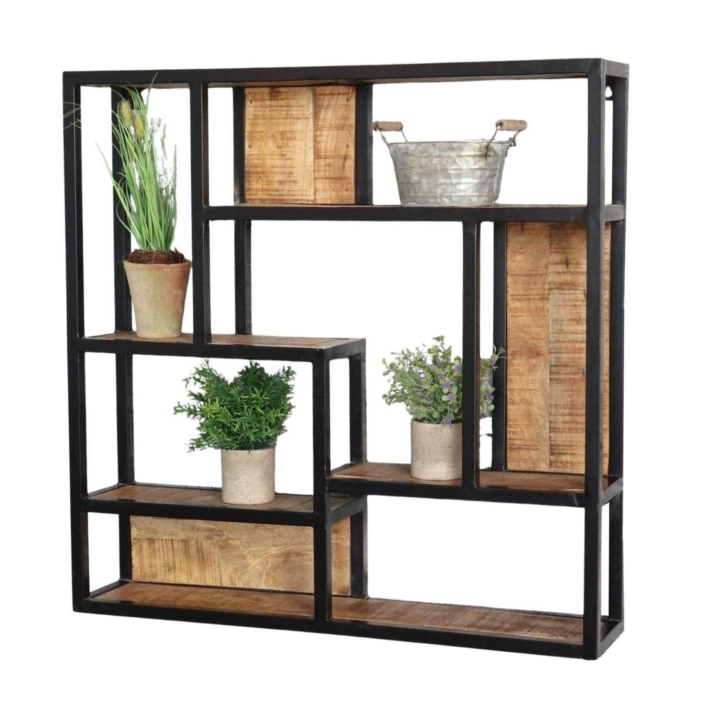 baario Wandregal Wandregal SELCE 80x80 Metall, Hängeregal massiv Eisen & Ma günstig online kaufen