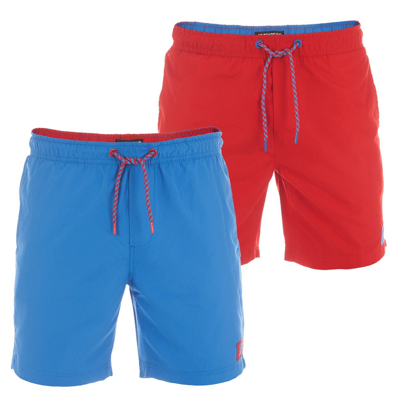 riverso Badeshorts Herren Badehose RIVDavid Regular Fit (2-St) Sportshorts mit Kordelzug