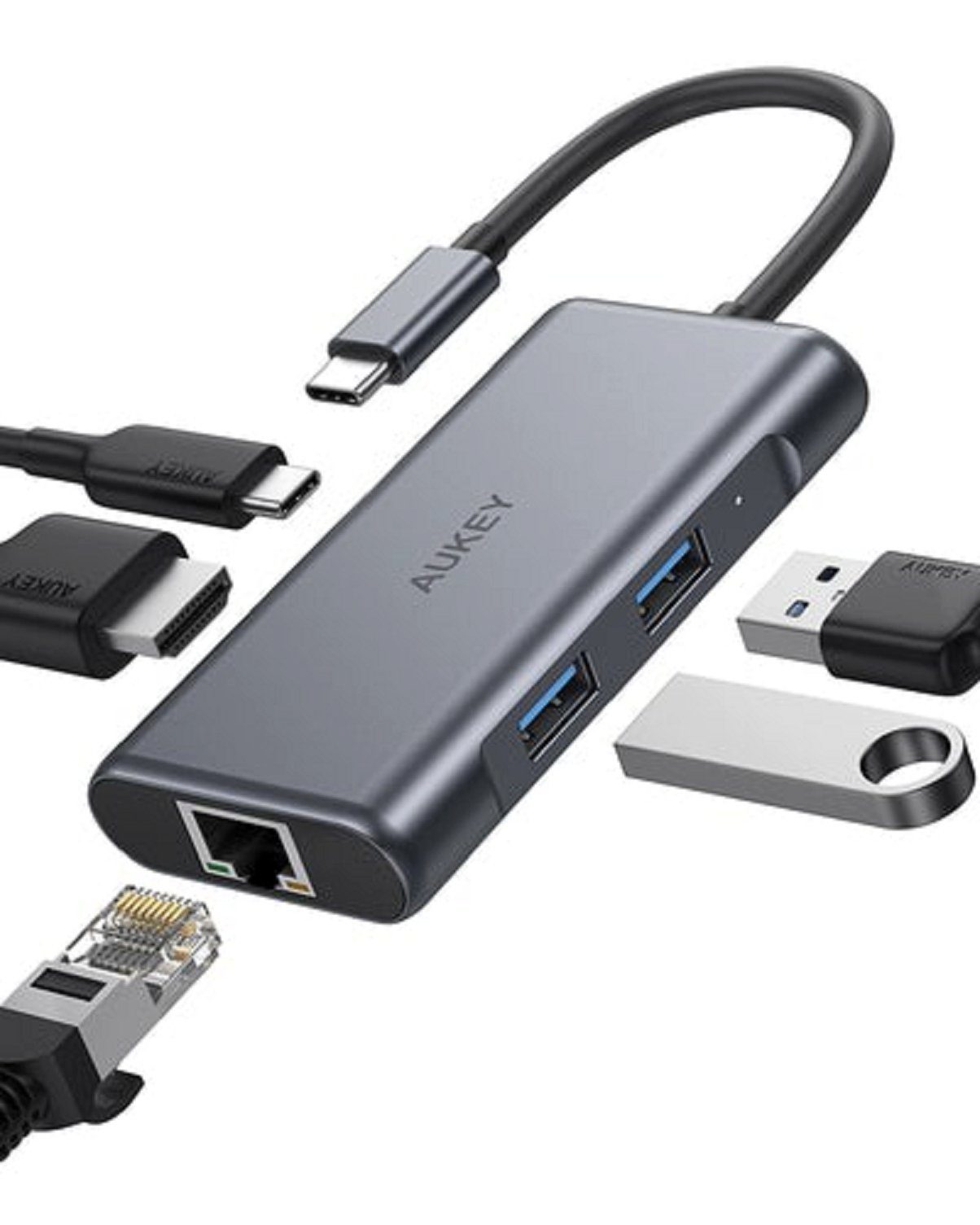 AUKEY CB-C75 Tablet-Adapter, USB-C-Hub-Adapter