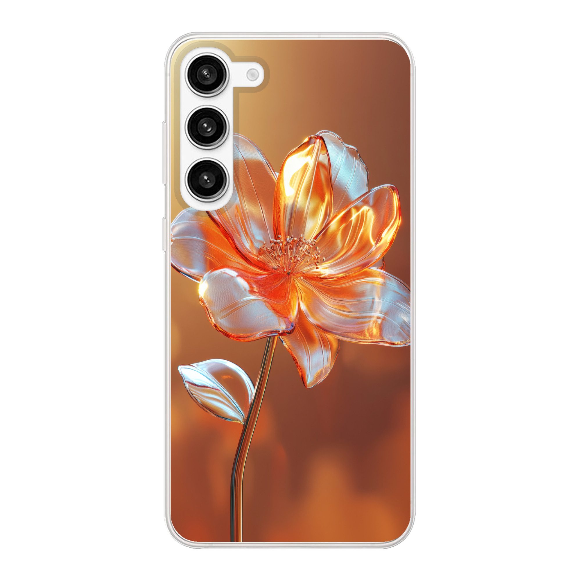 MuchoWow Handyhülle für Samsung Galaxy S23 Plus Gläser - Blume - Sonnenlicht, Phone Case, Silikon, Schutzhülle Dünn