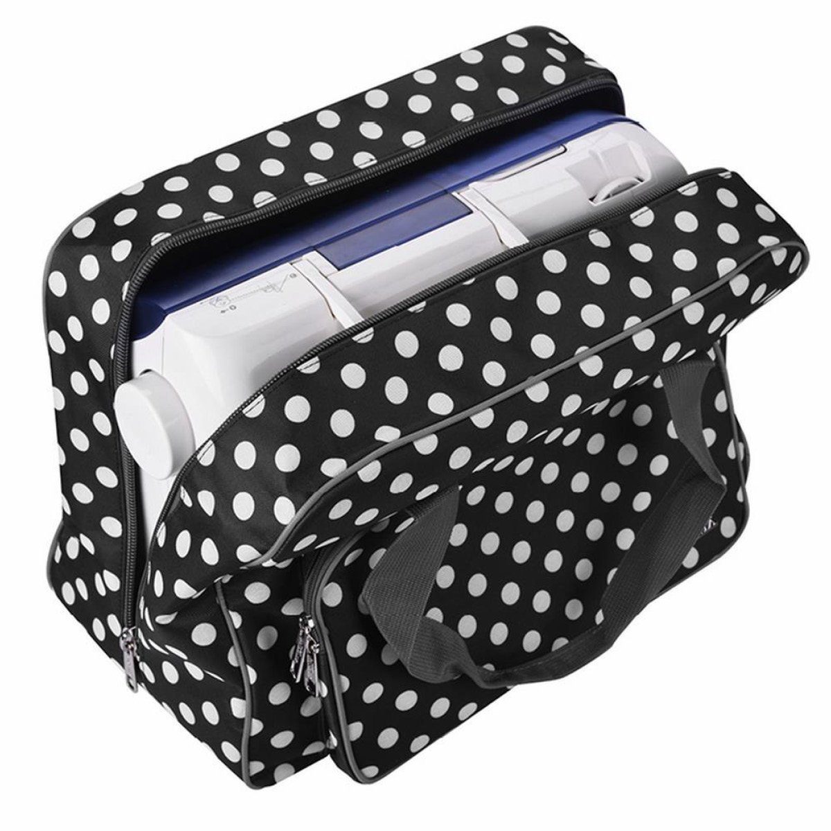 Phönix Nähmaschinentasche Phönix Nähmaschinentasche Polka Dots schwarz – Bild 2 von 5