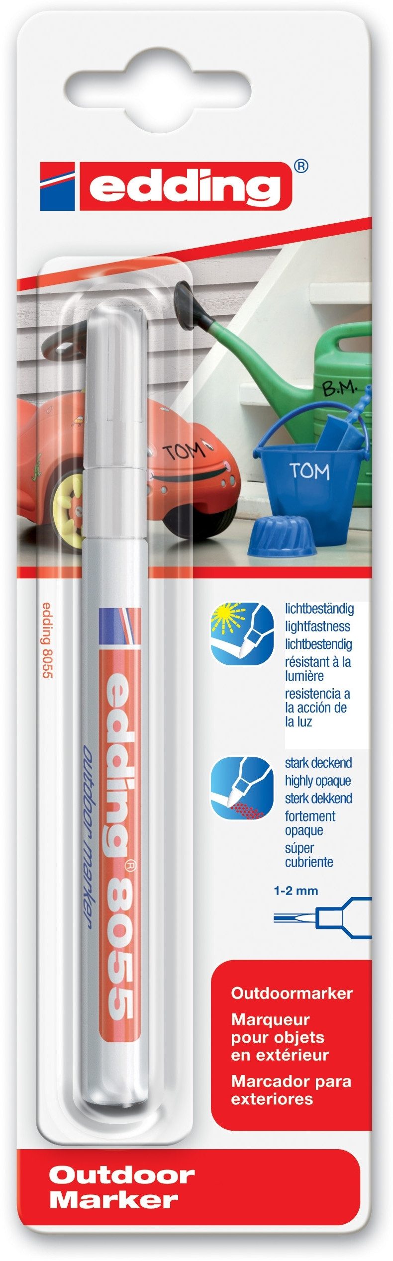 Marker Outdoormarker edding 8055 Blisterverpackung weiß