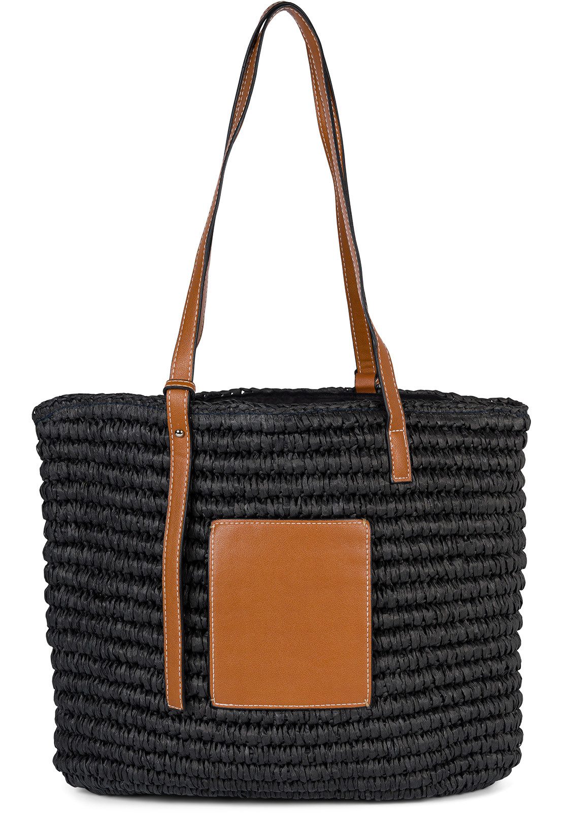 styleBREAKER Korbtasche Korbflecht Schultertasche - Basttasche (1-tlg)