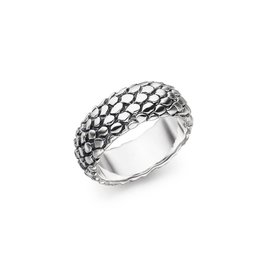 SKIELKA DESIGNSCHMUCK Silberring Silber Ring "Lizard" (Sterling Silber 925), hochwertige Goldschmiedearbeit aus Deutschland | Silberringe