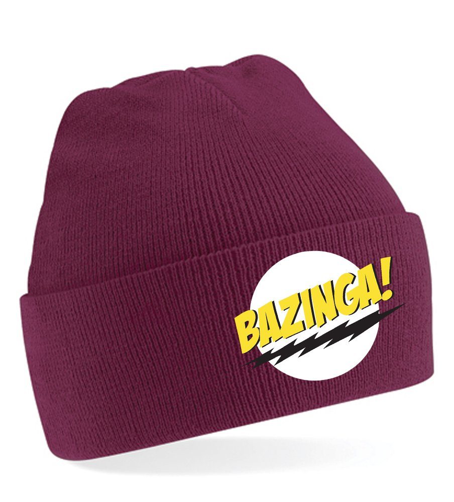 Blondie Big Bang Brownie Burgund Sheldon & Beanie Unisex Bazinga Mütze Erwachsenen Nerd