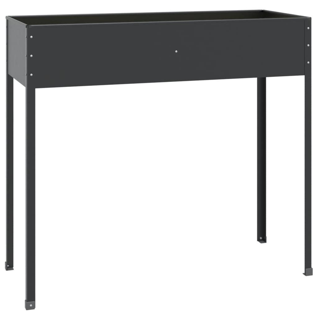 vidaXL Blumentopf Pflanzkübel Anthrazit 100,5x40,5x90 cm Verzinkter Stahl (1 St)