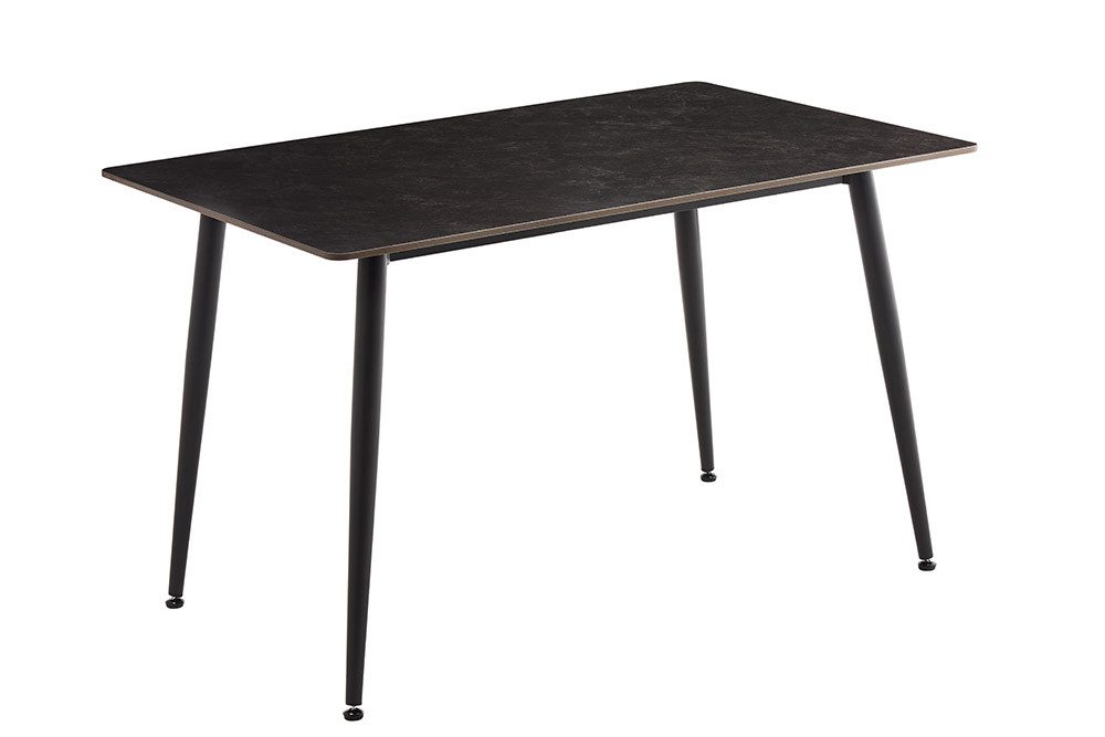 riess-ambiente Esstisch MILANO 120cm grau – Keramik, Metallgestell, Steinoptik (Einzelartikel, 1-St), moderner Küchentisch mit 4 Plätzen – ideal für Küche oder Essbereich