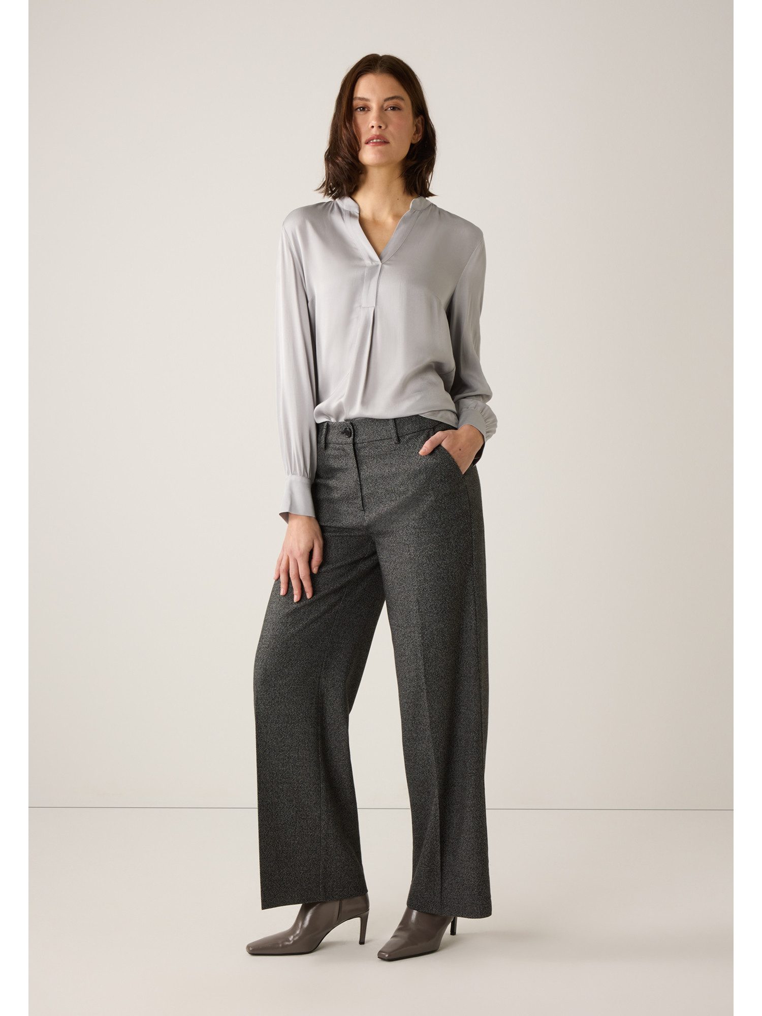 MORE&MORE Stoffhose klassische Businesshose weit günstig online kaufen