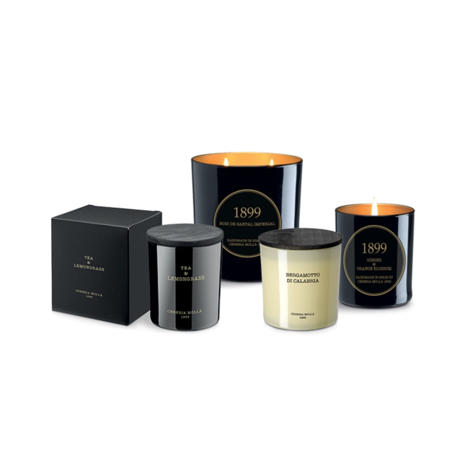 Asphald Duftkerze Cereria Molla 1899 Velvet Wood Premium Duftkerze (1 Glas) günstig online kaufen