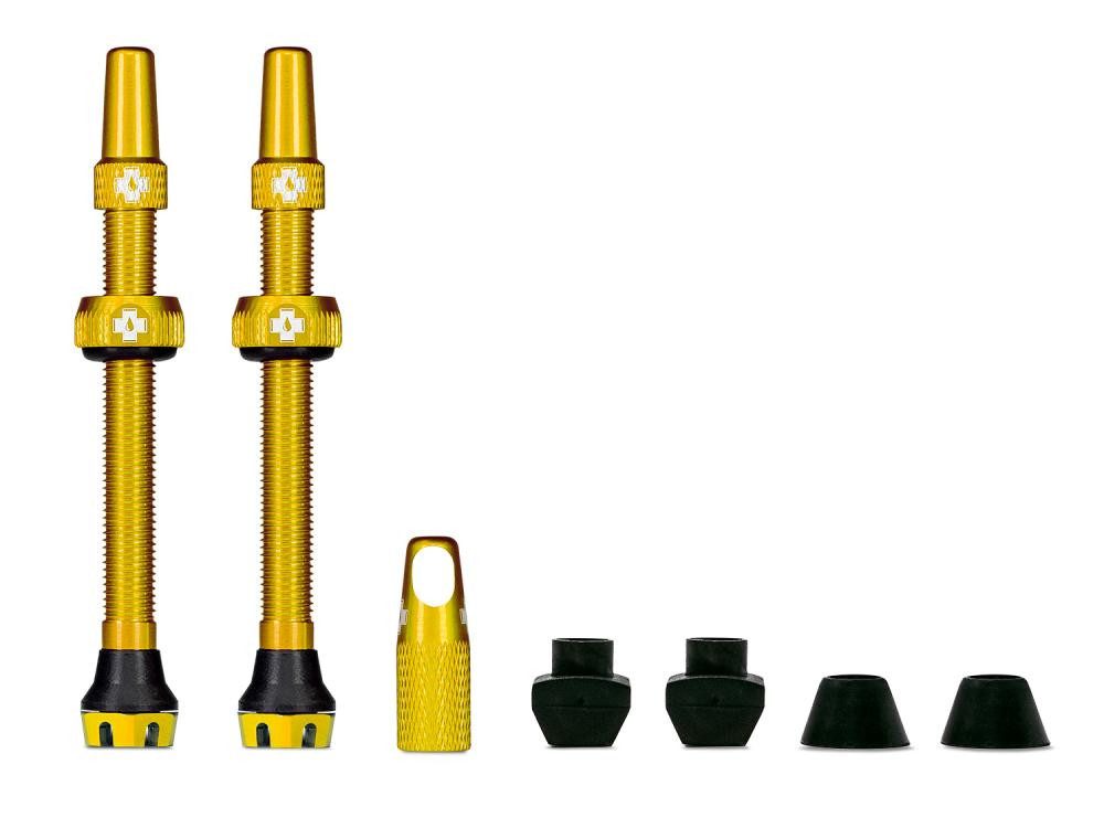 Muc-Off Fahrradreifen Muc Off Tubeless Valve Kit V2 Universal for MTB & Road gold 60mm
