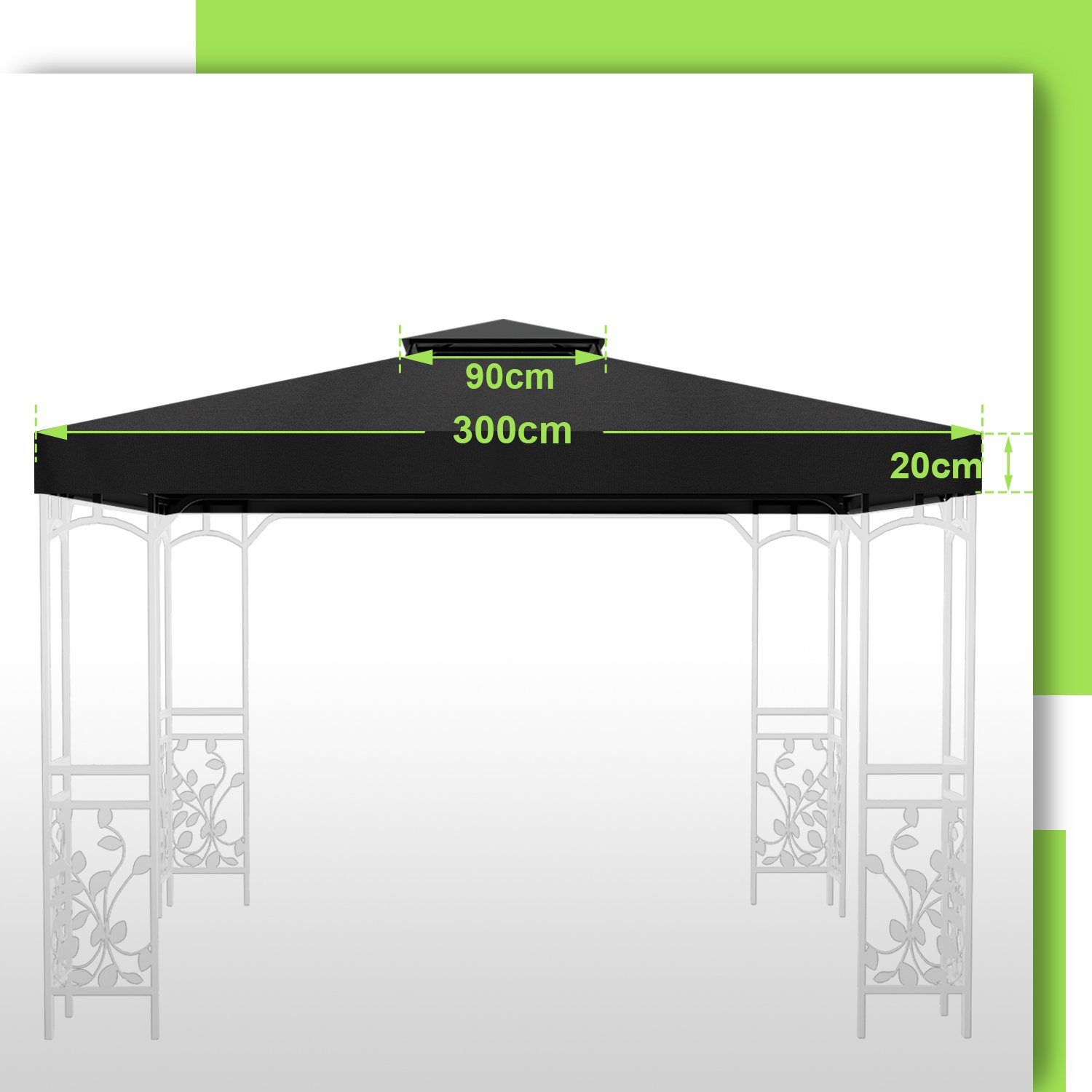 Clanmacy Pavillon-Ersatzdach Ersatzdach Pavillon Pavillondach PU günstig online kaufen