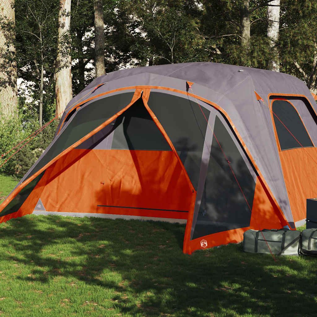 Faltzelt Familienzelt Kabine 305x400x205 cm Grau-Orange