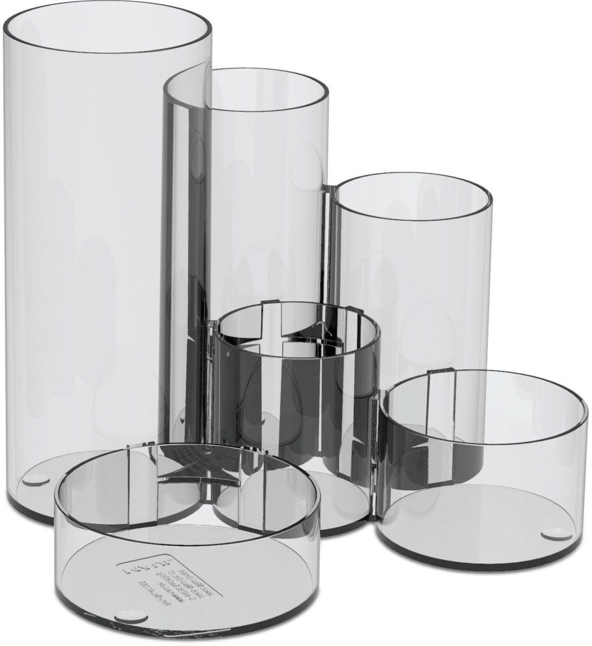 MAUL Tischaufsatz Stifteköcher Maultubo 6 Fächer Polystyrol 150x125mm glasklar