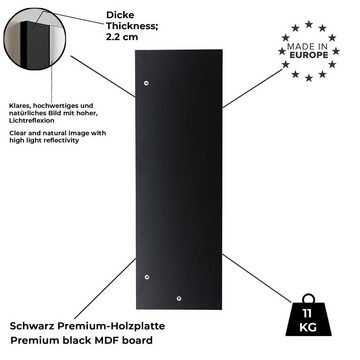 Gozos Ganzkörperspiegel Nobel Vertikal oder horizontal Wandspiegel mit hölzerner Unterseite
