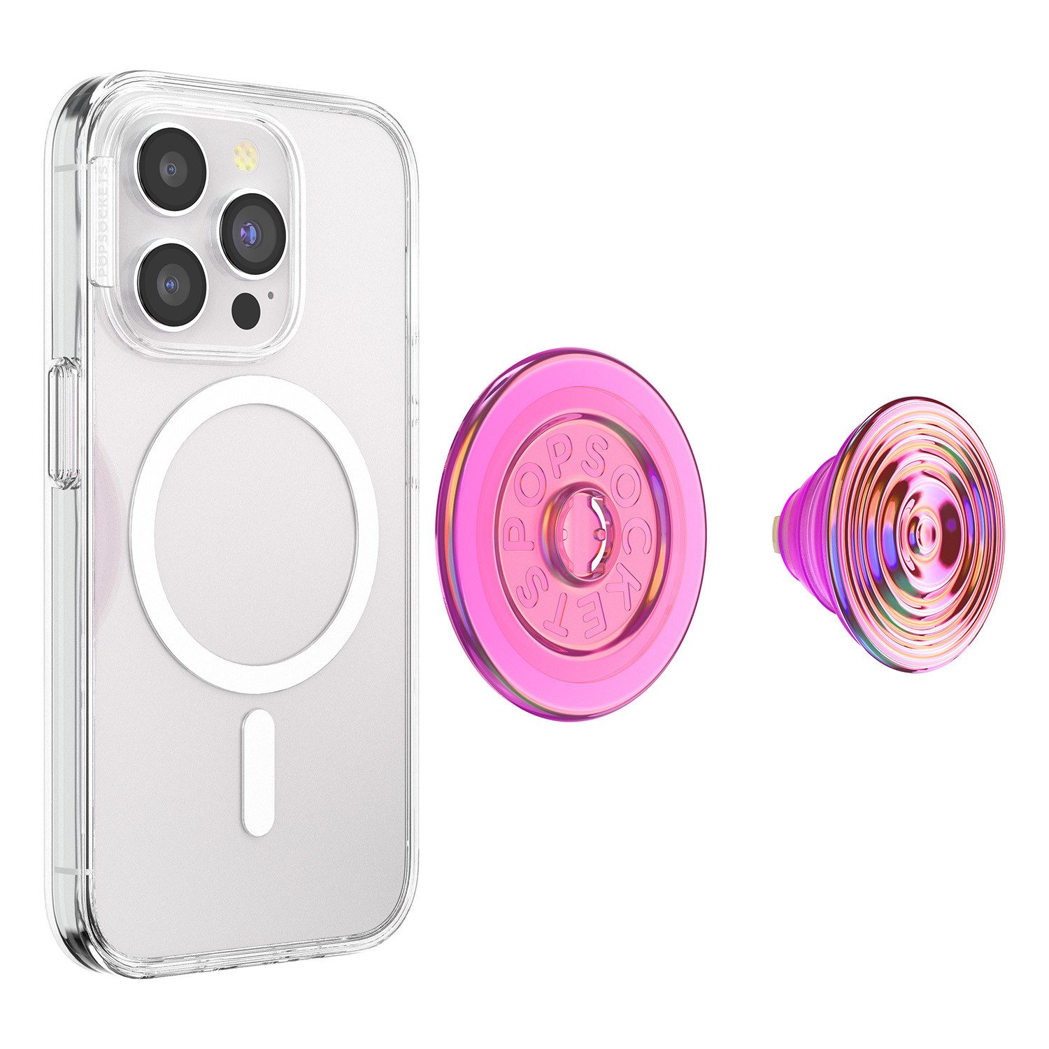 Popsockets Popsockets MagSafe Round Ripple Iridescent Aviation Opalescent