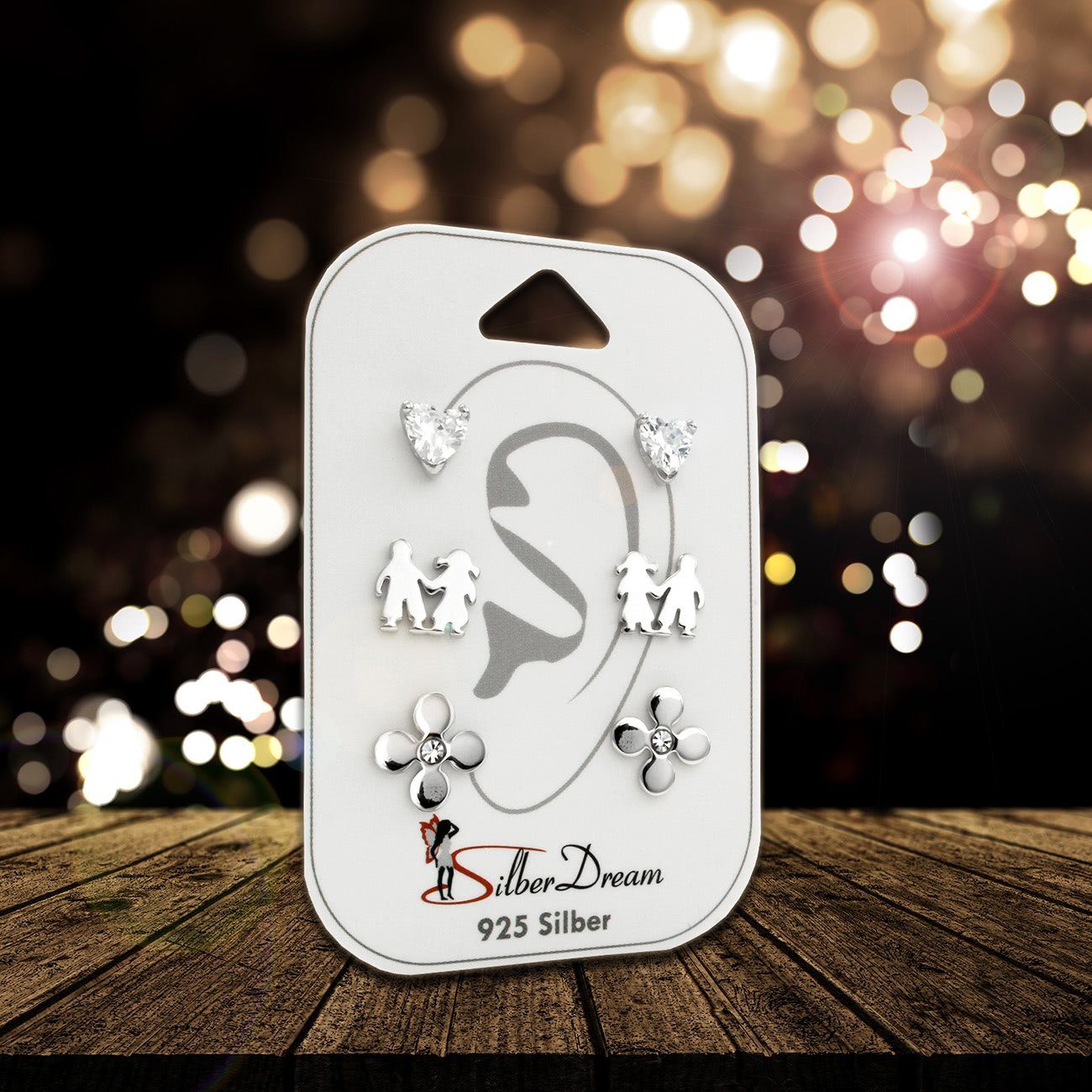 SilberDream Paar Ohrstecker SilberDream Zirkonia 3er Set Ohrringe (Ohrsteck günstig online kaufen