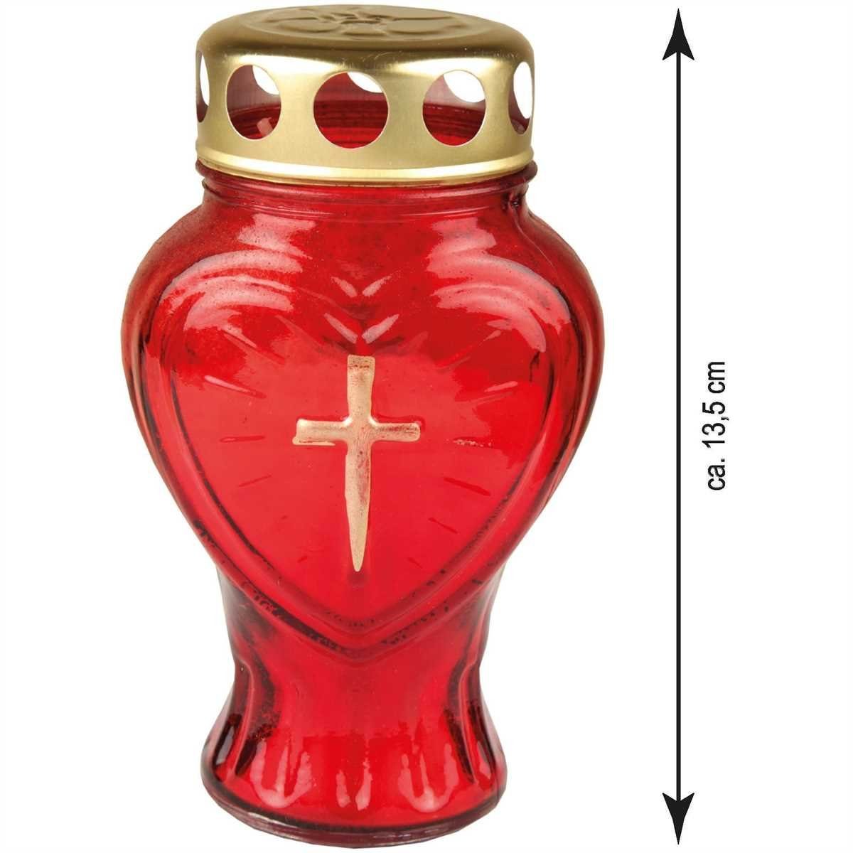 HS Candle Grabkerze (1-tlg), Grabkerze in Herzform mit goldenem Deckel, ver günstig online kaufen
