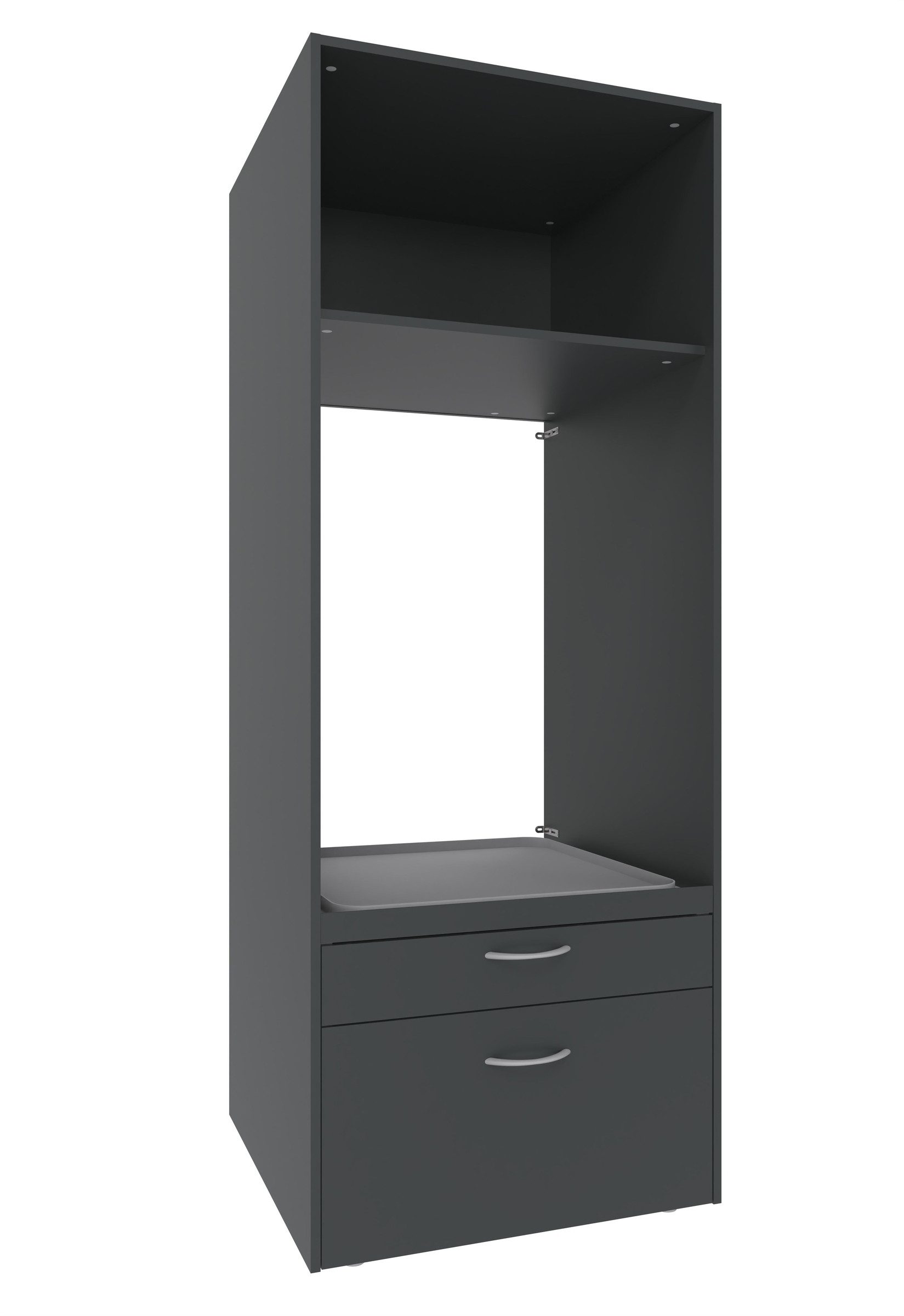 freiraum Waschmaschinenunterschrank MRK Multiraumkonzept in GRAPHIT - 70x185x68 (BxHxT)