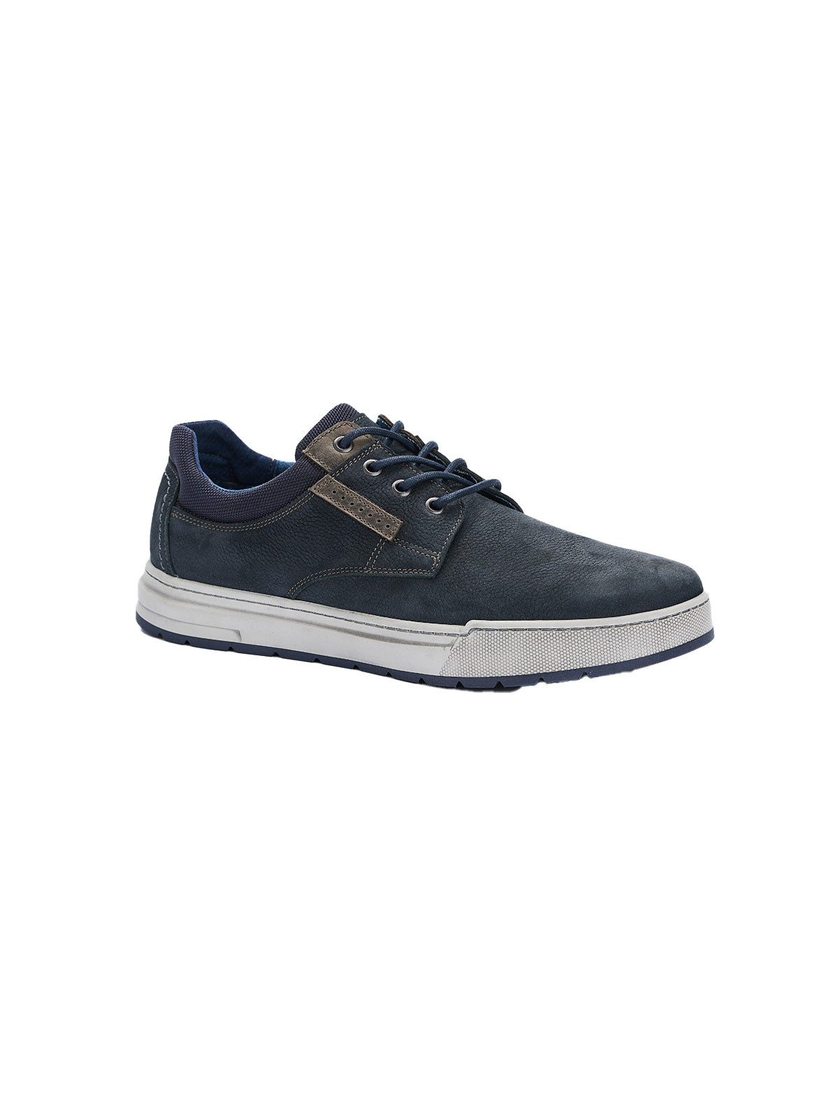 Engbers engbers Herren Sneaker aus Leder, Marineblau Sneaker