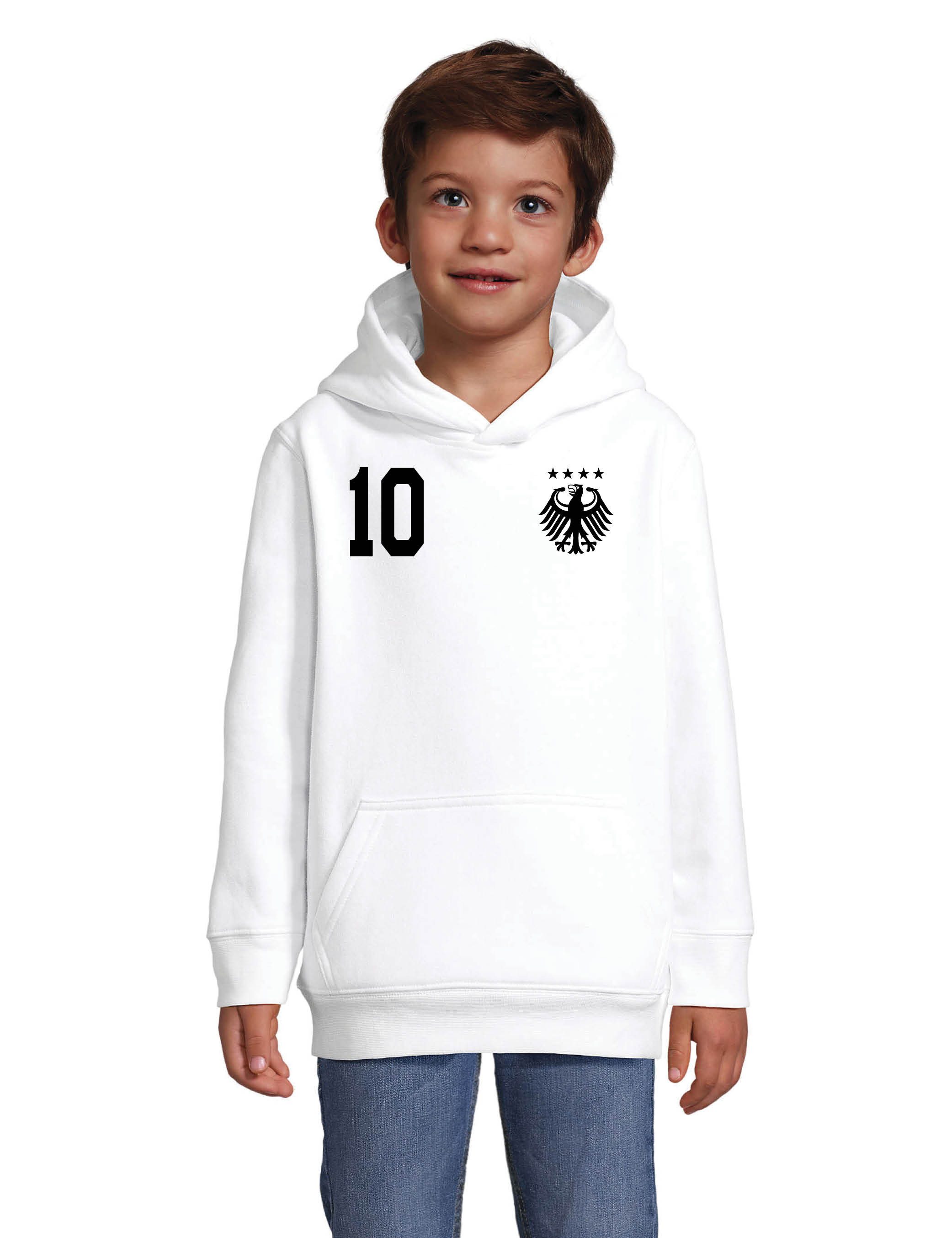 Youth Designz Kapuzenpullover Kinder Hoodie Pullover "Deutschland" Aufdruck Fußball Jungen & Mädchen mit stylischen Aufdruck für Jungen und Mädchen ein Statement setzen