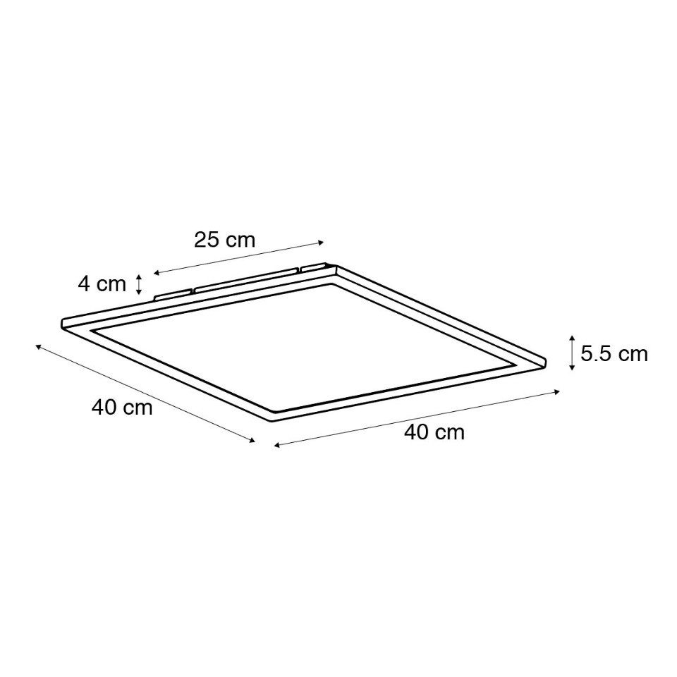 Qazqa LED Panel Liv, LED fest integriert, Extra-Warmweiß, QAZQA LED Panel Leuchte, integrated, Stahl, Kunststoff, Modern