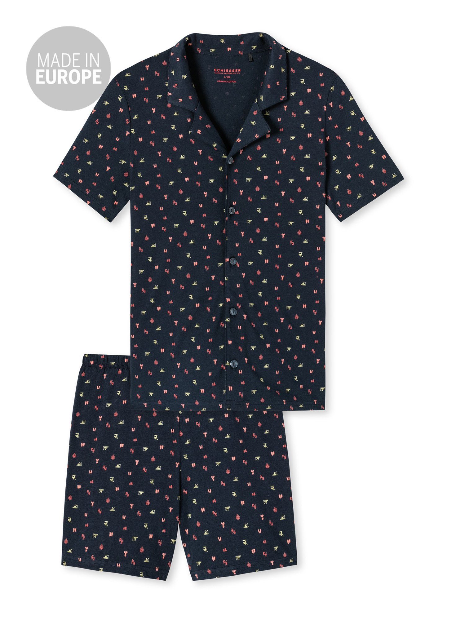 Schiesser Pyjama Story dark blue