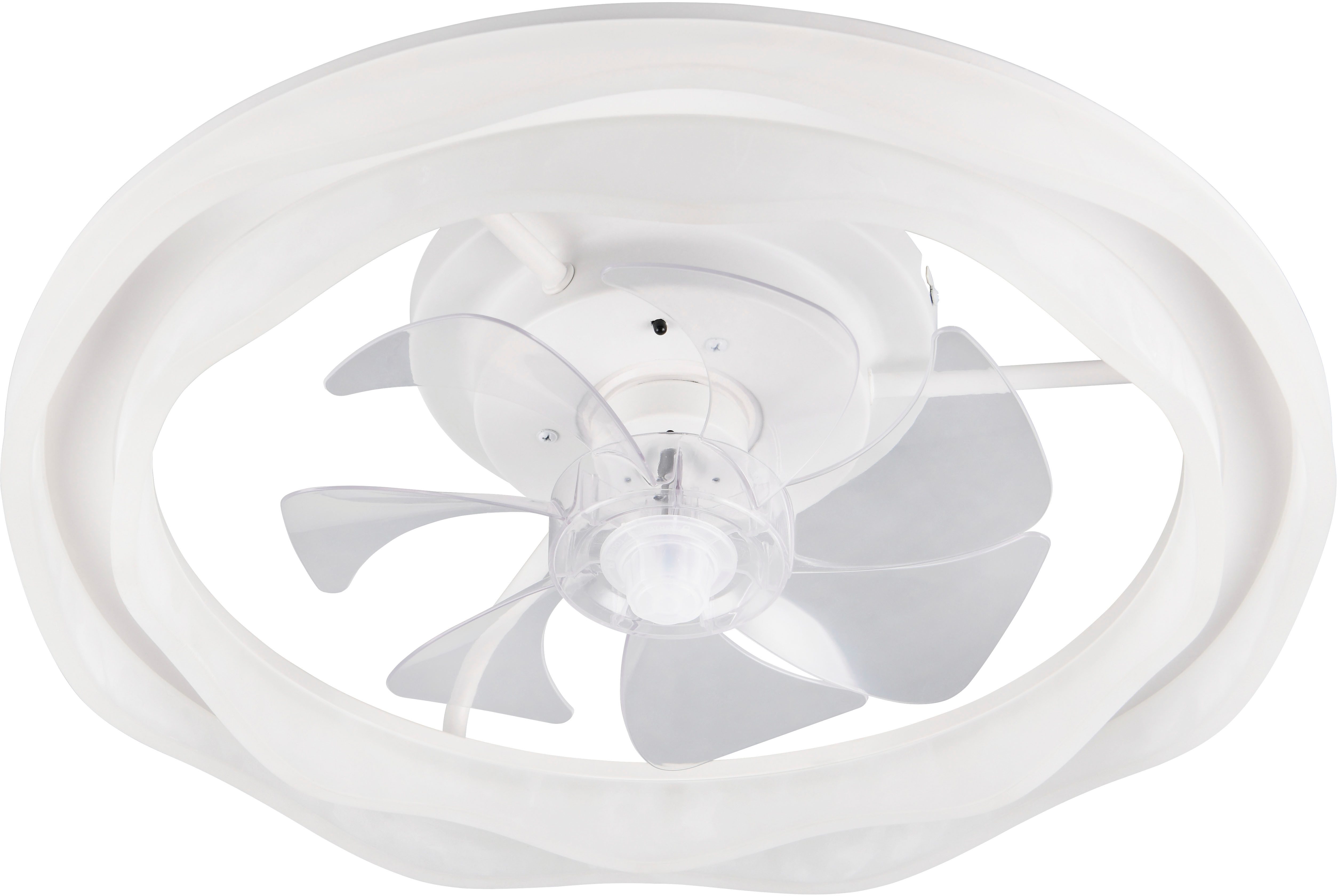 Reality Leuchten LED Deckenleuchte SKAULO mit Ventilator, Deckenventilator + Licht Ø 50cm Fernbedienung, CCT - über Fernbedienung, Dimmfunktion, Fernbedienung, Infrarot inkl., Memoryfunktion, Nachtlichtfunktion, Timerfunktion, Ventilatorfunktion, getrennt schaltbar, LED fest integriert, Farbwechsler, warmweiß - kaltweiß, 35W LED mit CCT Nachtlicht Memory Timer Fernbedienung dimmbar