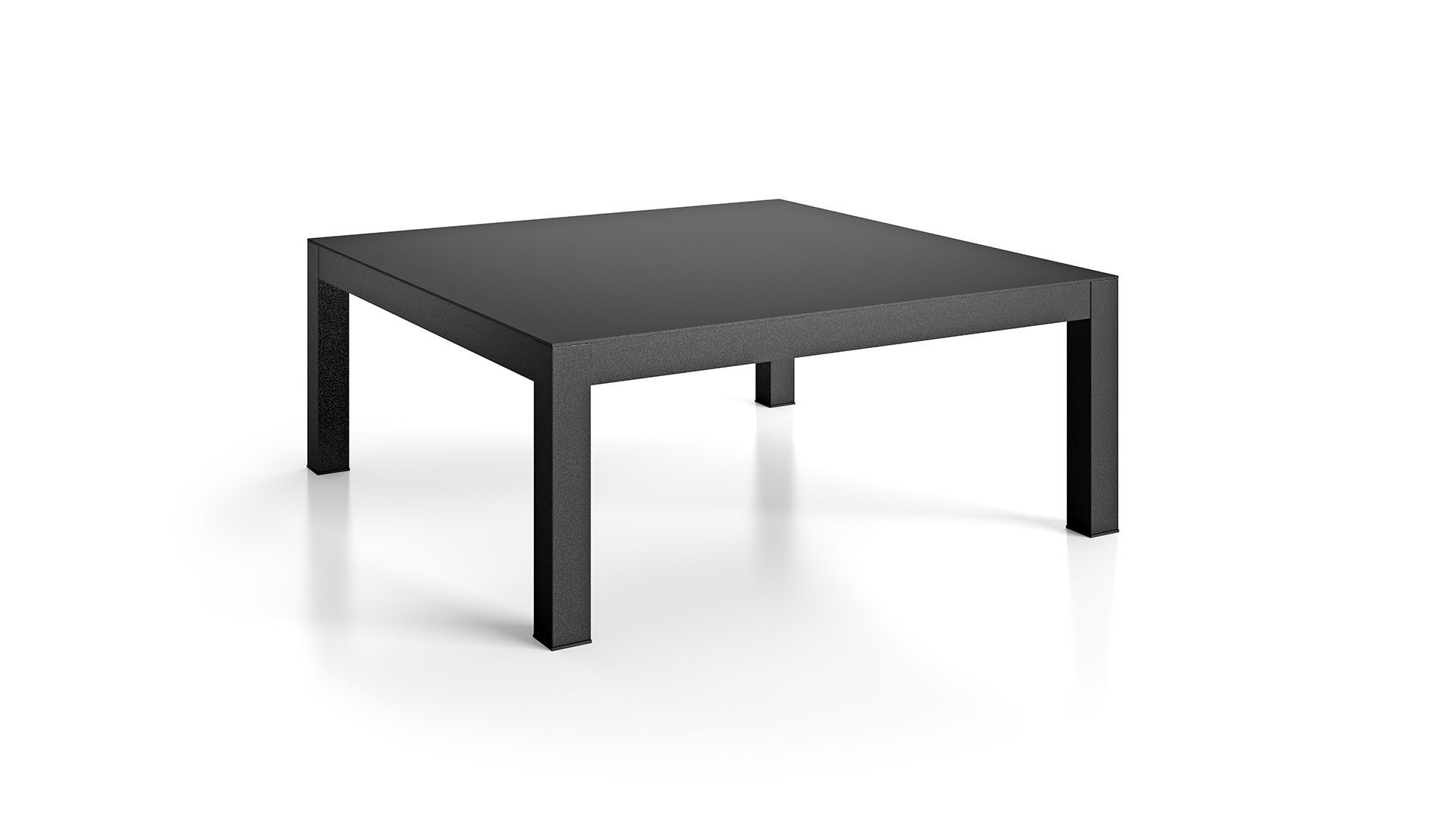 Fiam Beistelltisch Domino aus Aluminium, Schwarz, 70x70 cm