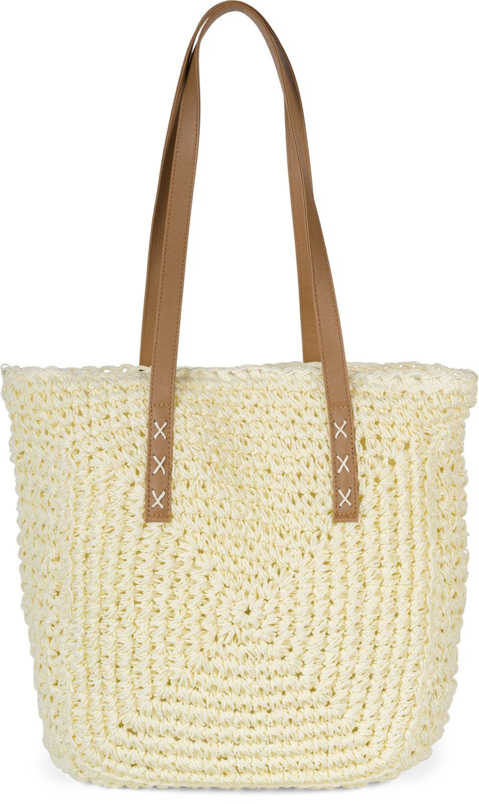 styleBREAKER Schultertasche Papierstroh Schultertasche - Basttasche günstig online kaufen