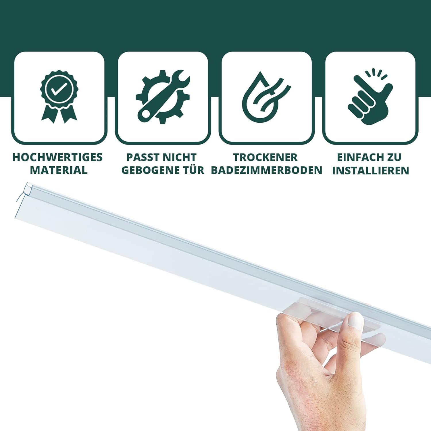 Montegoni Duschdichtung 2x100CM PVC Duschtürdichtung für günstig online kaufen