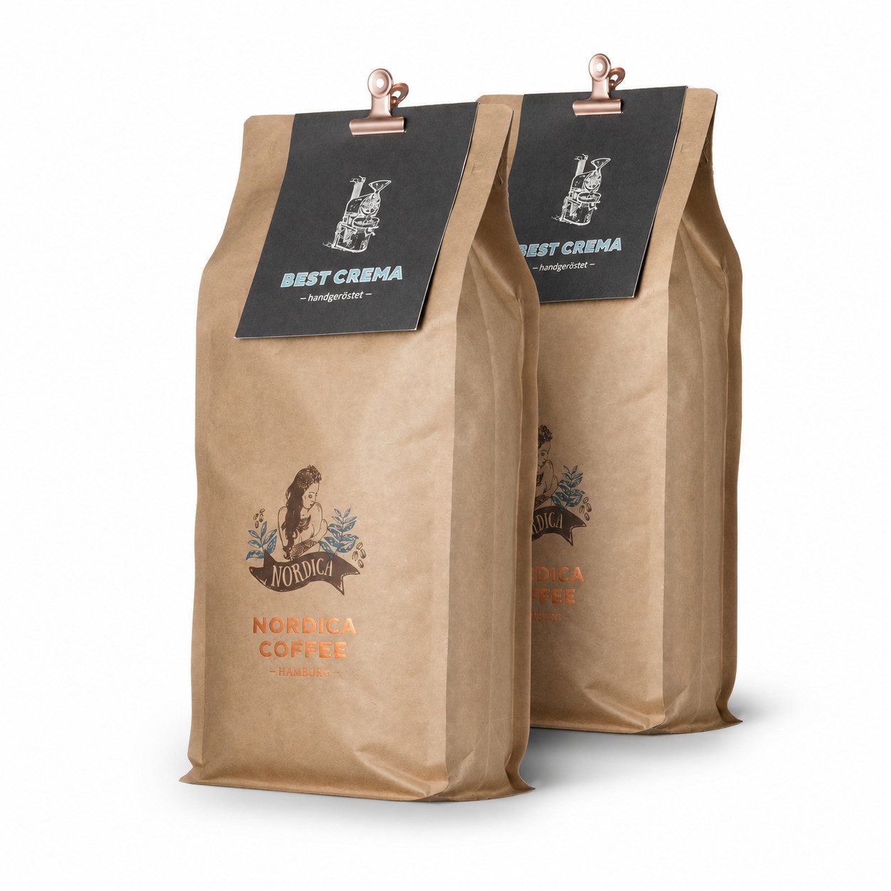 Nordica Coffee Kaffee Best Crema, 1000 g, Perfekt für Kaffeevollautomaten, Handröstverfahren, Trommelröstung