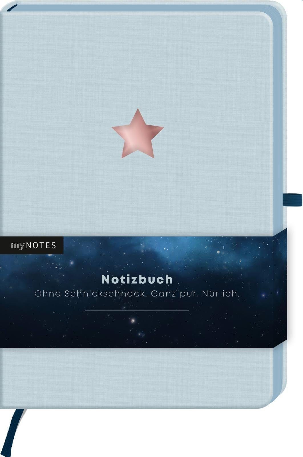 Ars Edition Notizbuch myNOTES Notizbuch A5 Classics Stern hellblau