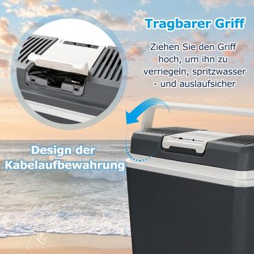 TolleTour Thermobehälter Kühlbox 24 Liter 12V 230V WÄRMT & KÜHLT Mini-Kühlschrank, A++ mit ECO-Modus Elektrische Kühlbox für Auto, Boot, Camping
