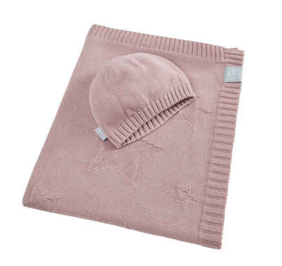 Babydecke »Sterne - Strickdecke 90 x 70 cm 100% Bio-Baumwolle«, SEI Design, in hübscher Geschenk-Verpackung