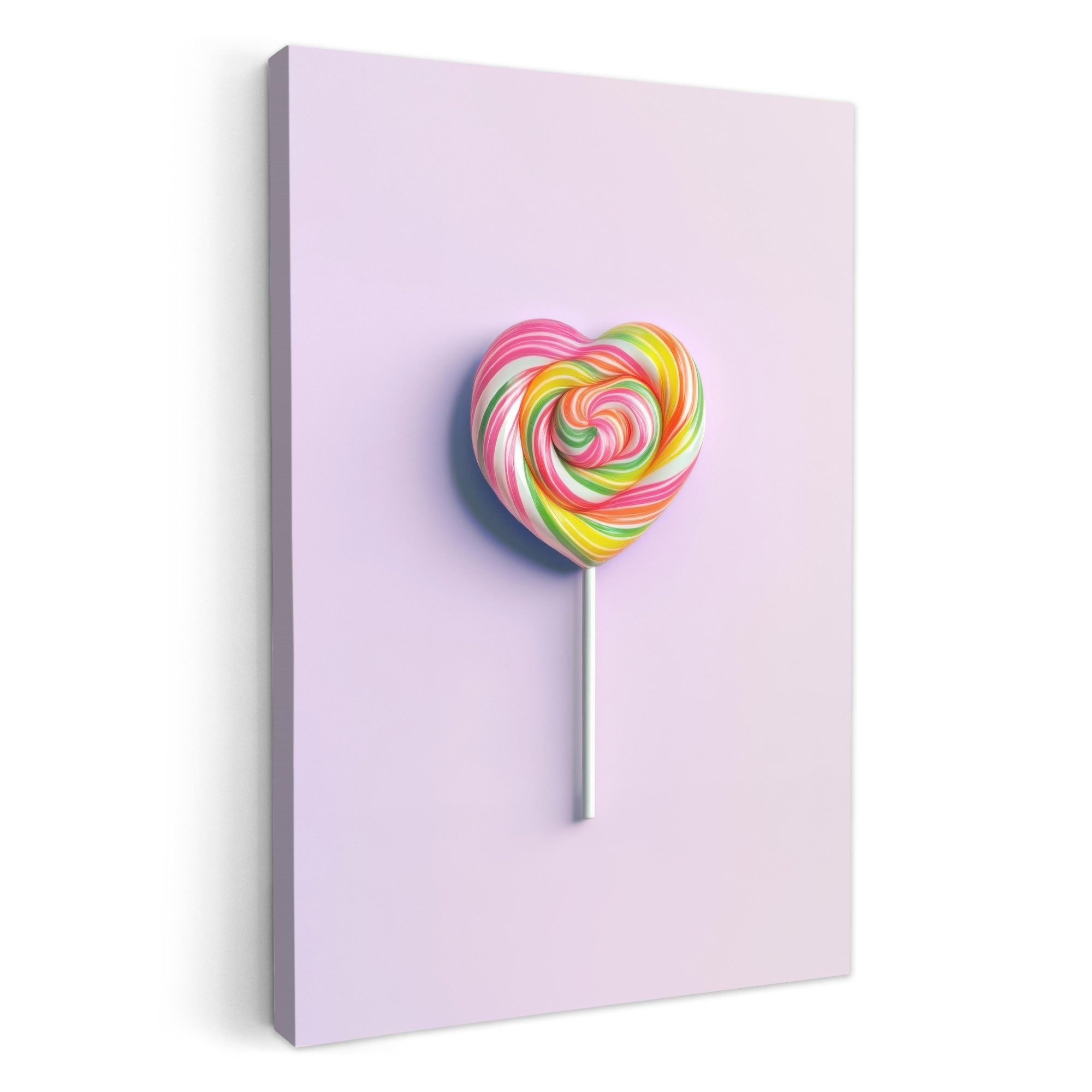 OneMillionCanvasses® Leinwandbild Herz - Lutscher - günstig online kaufen