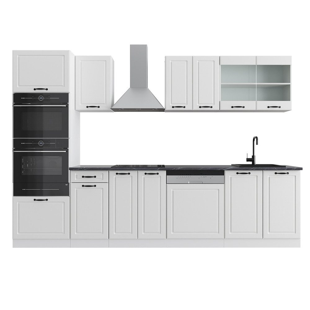 Vicco Küchenzeile R-Line, Weiß Landhaus/Weiß, Ohne günstig online kaufen