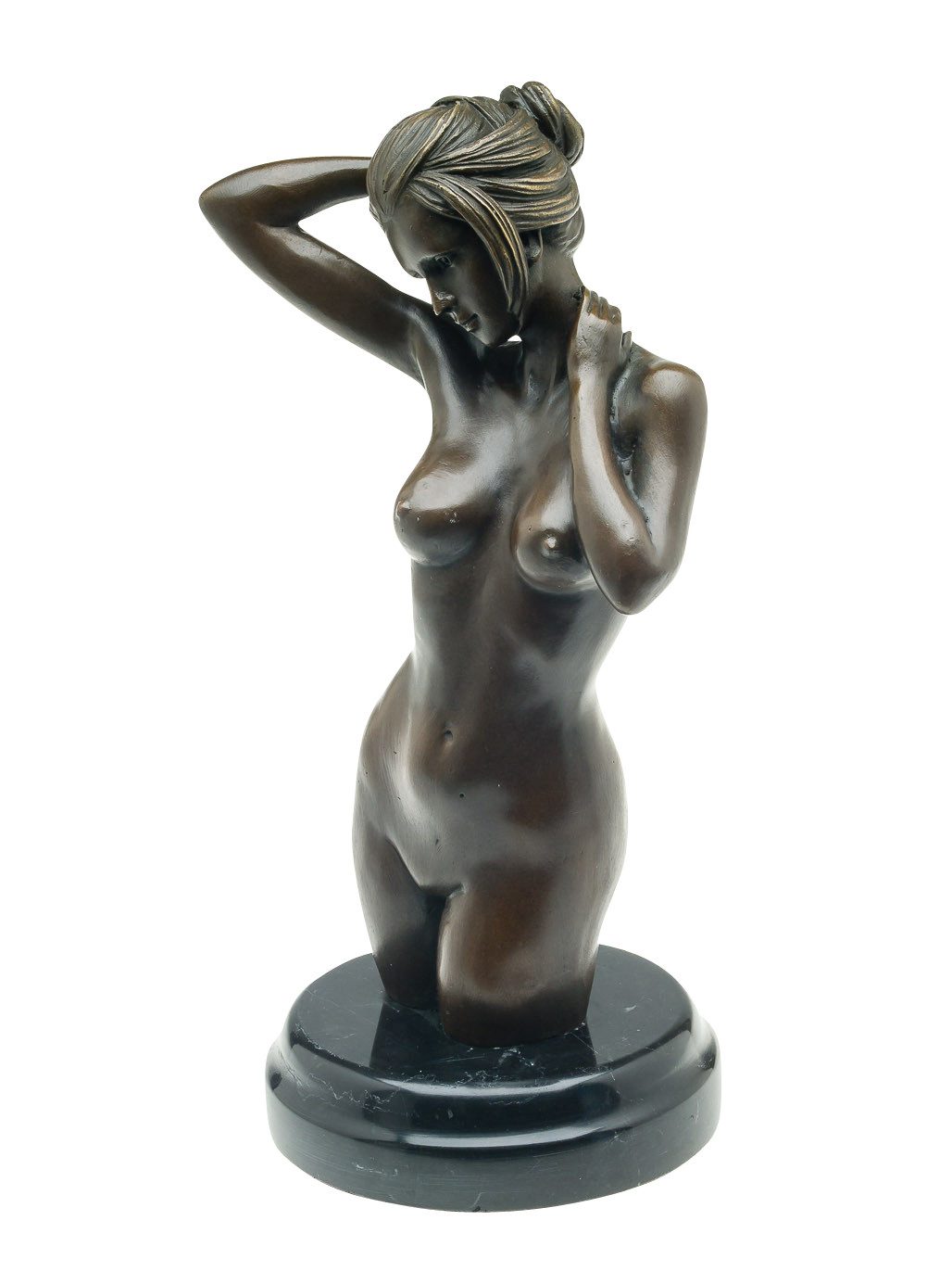 Aubaho Dekoobjekt Bronze Skulptur Figur Bronzeskulptur Frau erotische Kunst Erotik Akt