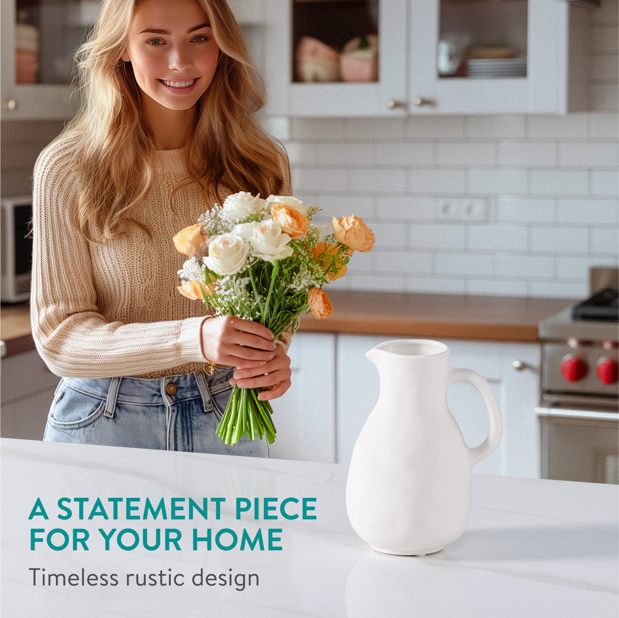 Navaris Dekovase Deko Krug Vase - günstig online kaufen