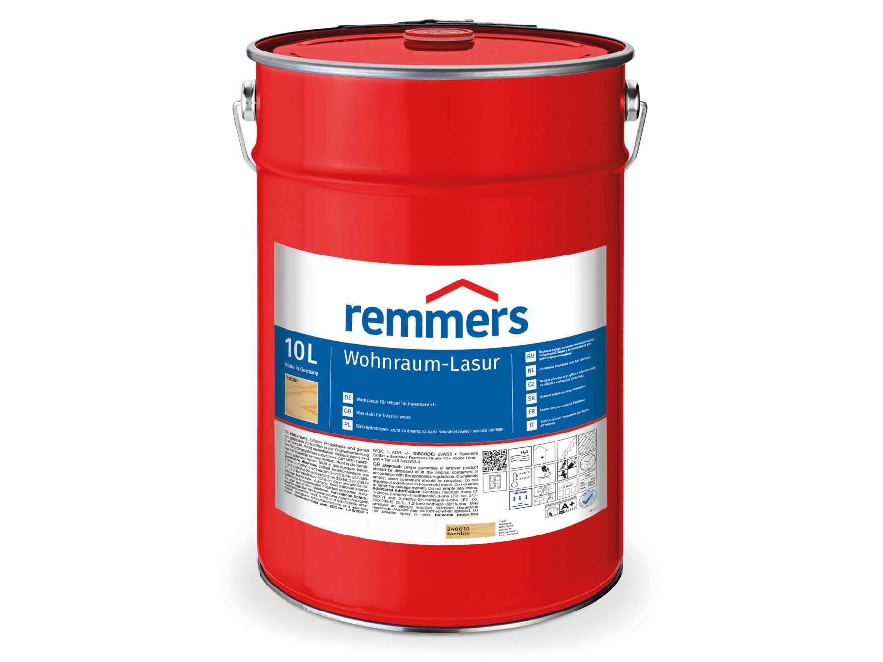 Holzschutzlasur Wohnraum-Lasur farblos 10 Liter