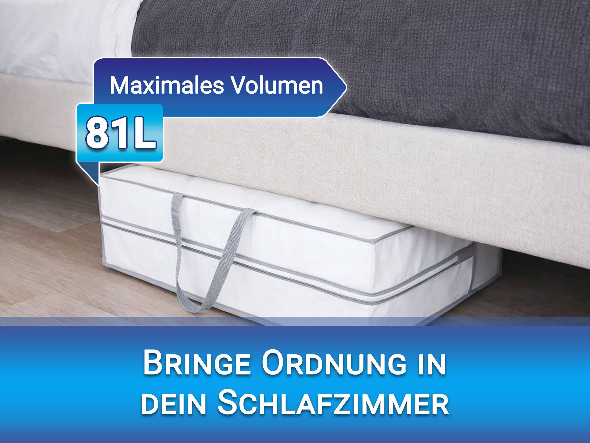 ZOLLNER Aufbewahrungstasche (Spar-Set, 2-tlg), 100% Vlies, atmungskativ, 2-Wege-Reißverschluss – Bild 4 von 5