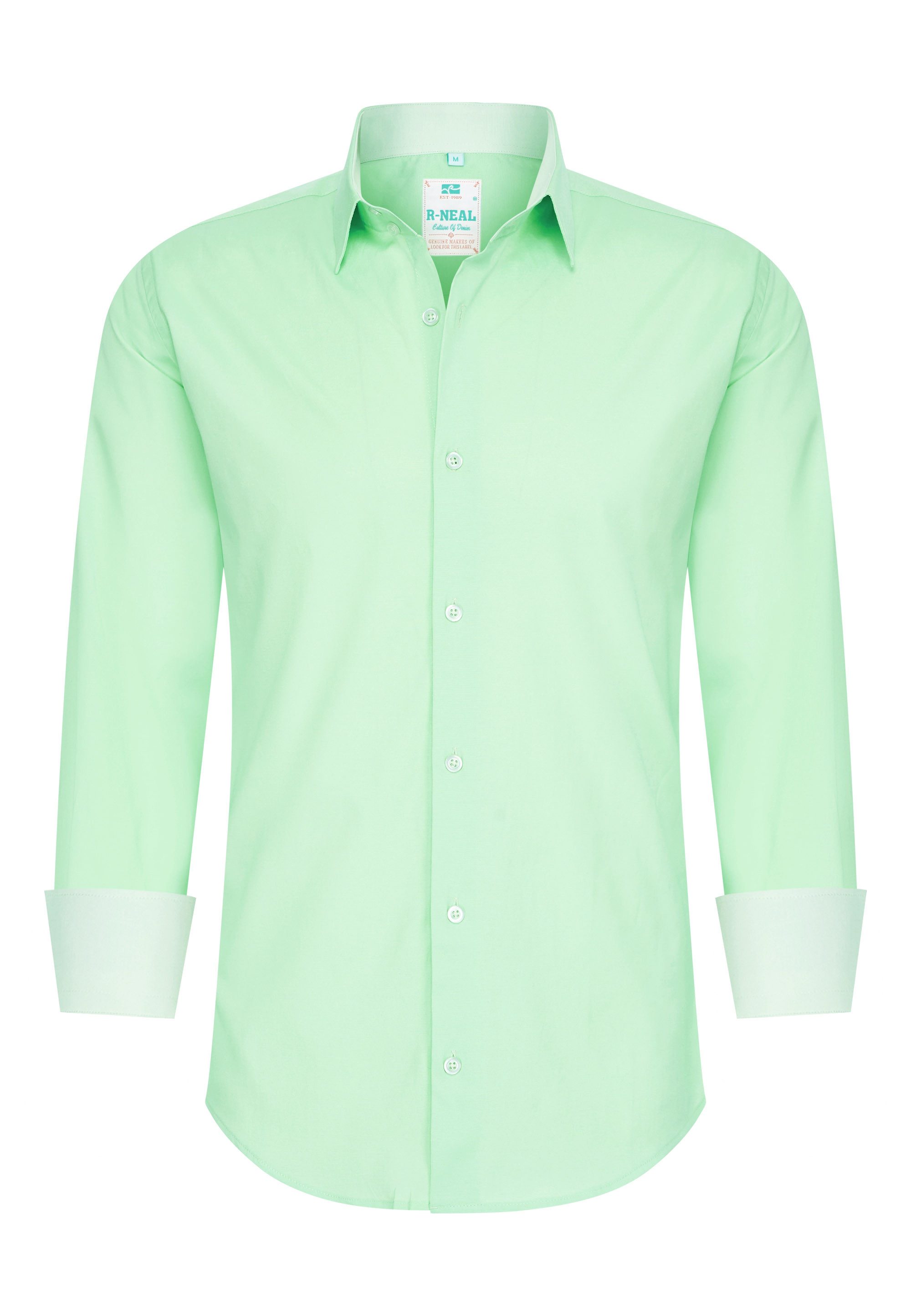 R-NEAL Businesshemd Pastellhemd Herren Slim Fit günstig online kaufen