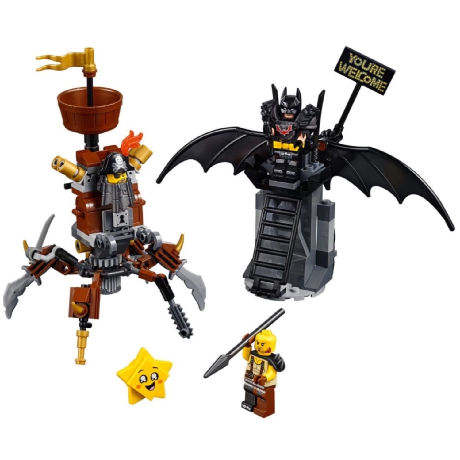 LEGO® 70836 THE LEGO® MOVIE 2 Set Batman Piraten-Set Konstruktions-Spielset, Einsatzbereiter Batman Figur und EisenBart Pirat Lego Spiel-Set Bau
