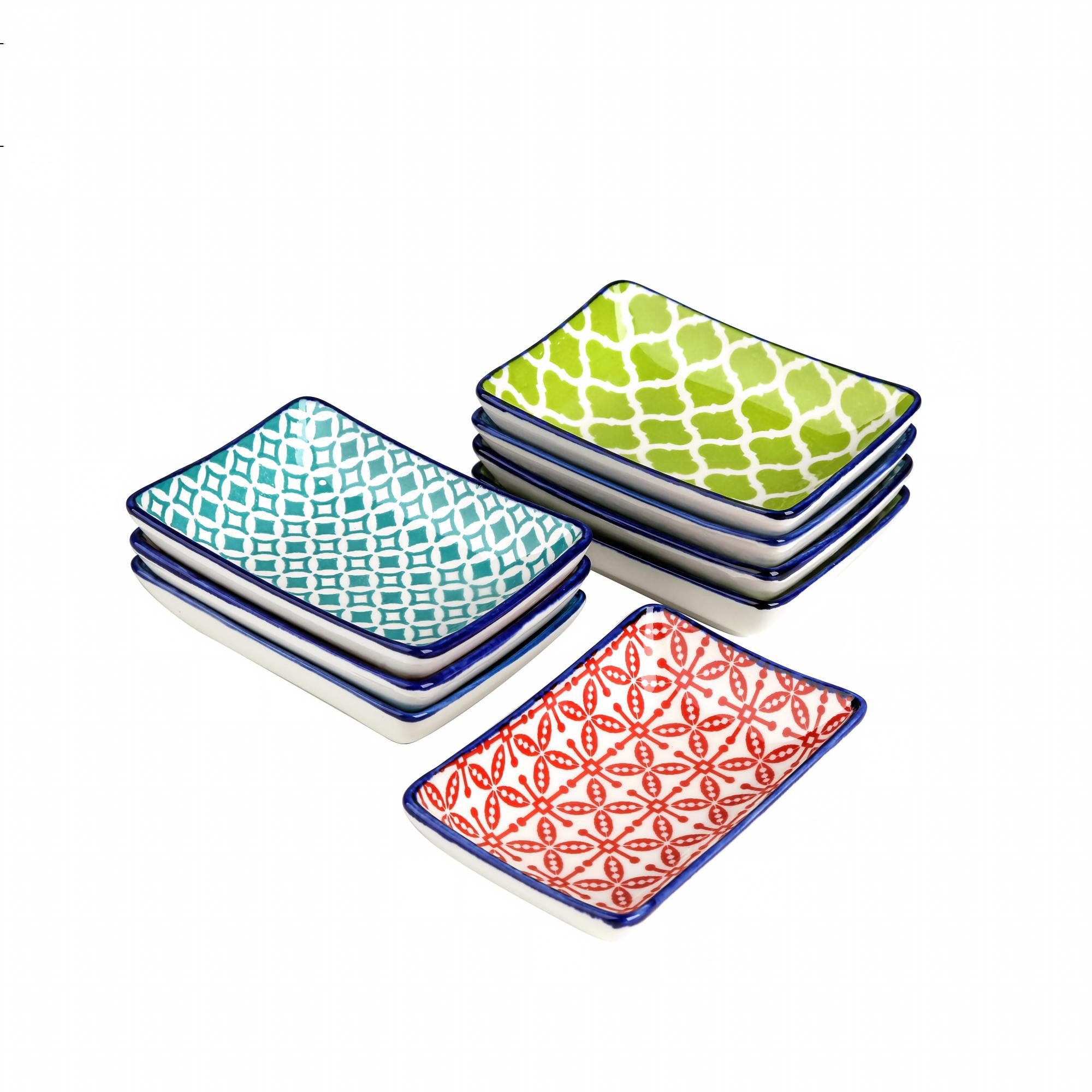 vancasso Dipschale 8tlg Porzellan, Quadratische Minischale, Vorspeiseteller, Dipschälchen, Porzellan, (Set, 8-tlg)