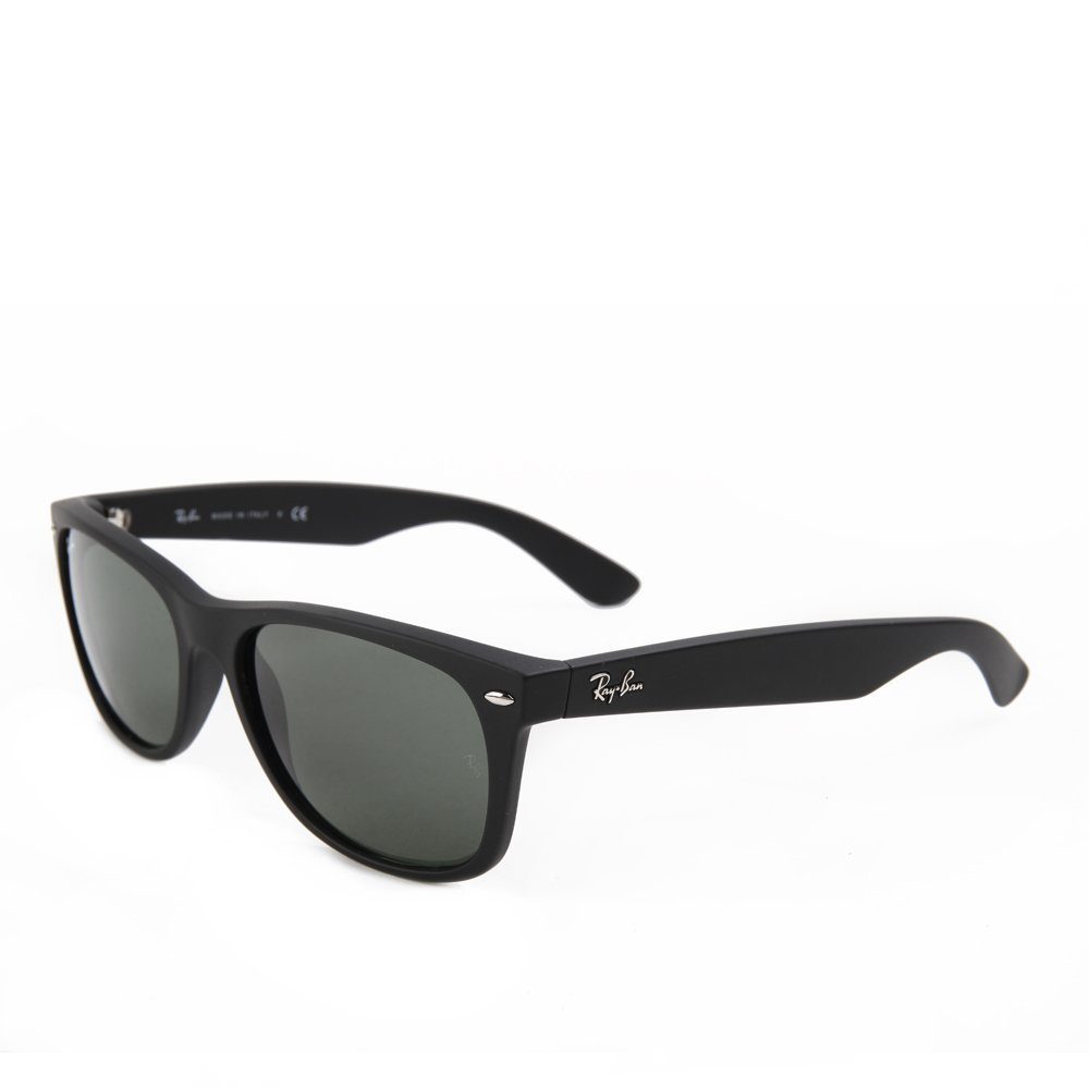 Ray-Ban Sonnenbrille Ray-Ban New Wayfarer RB2132 622/58 Rubber Black Green günstig online kaufen