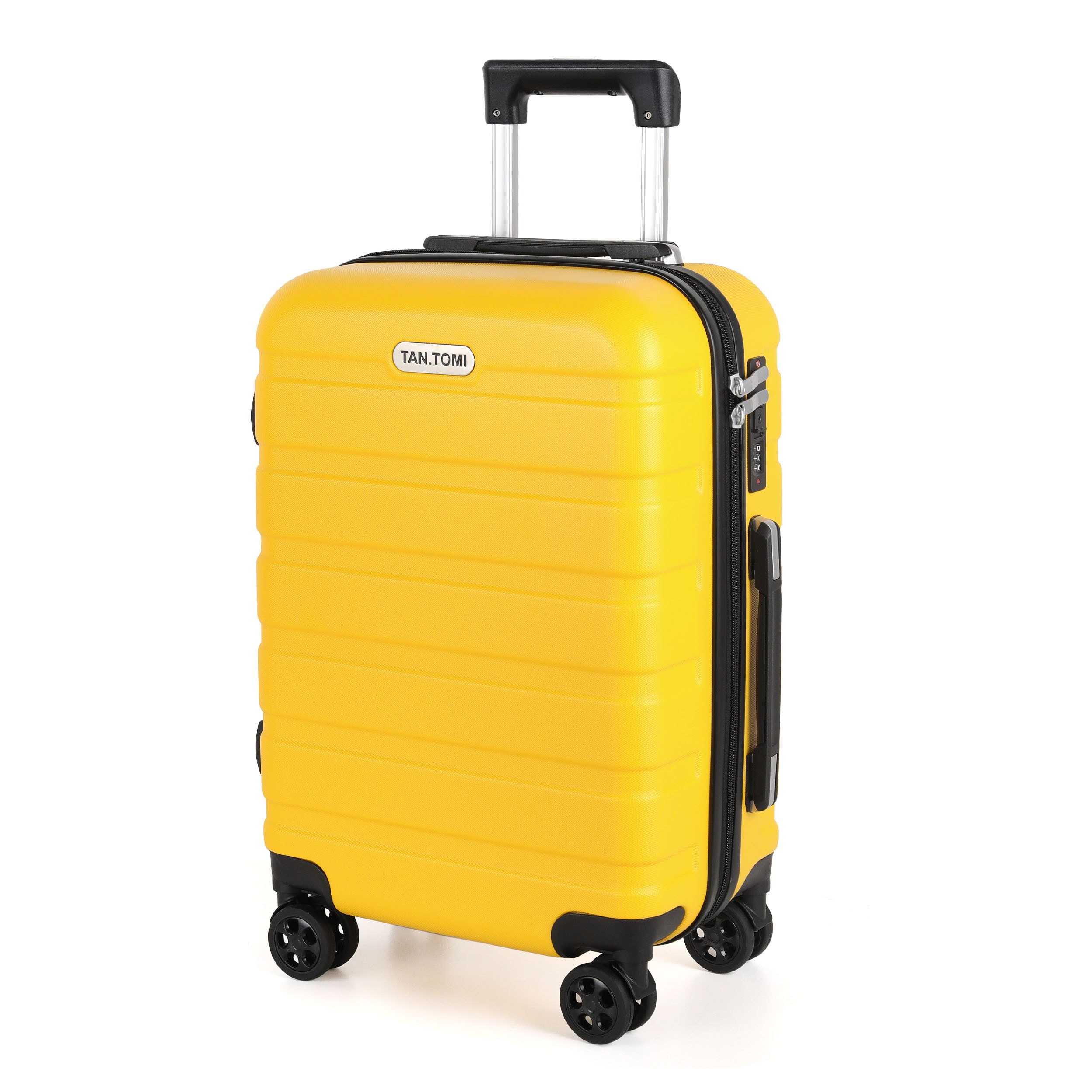 TAN.TOMI Handgepäckkoffer Koffer Hartschale Leicht Reisekoffer ABS Geräumig Haltbar(M L XL), 4 Rollen, Trolley Handgepäck Große Kapazität mit 4 Rollen und Zahlenschloss