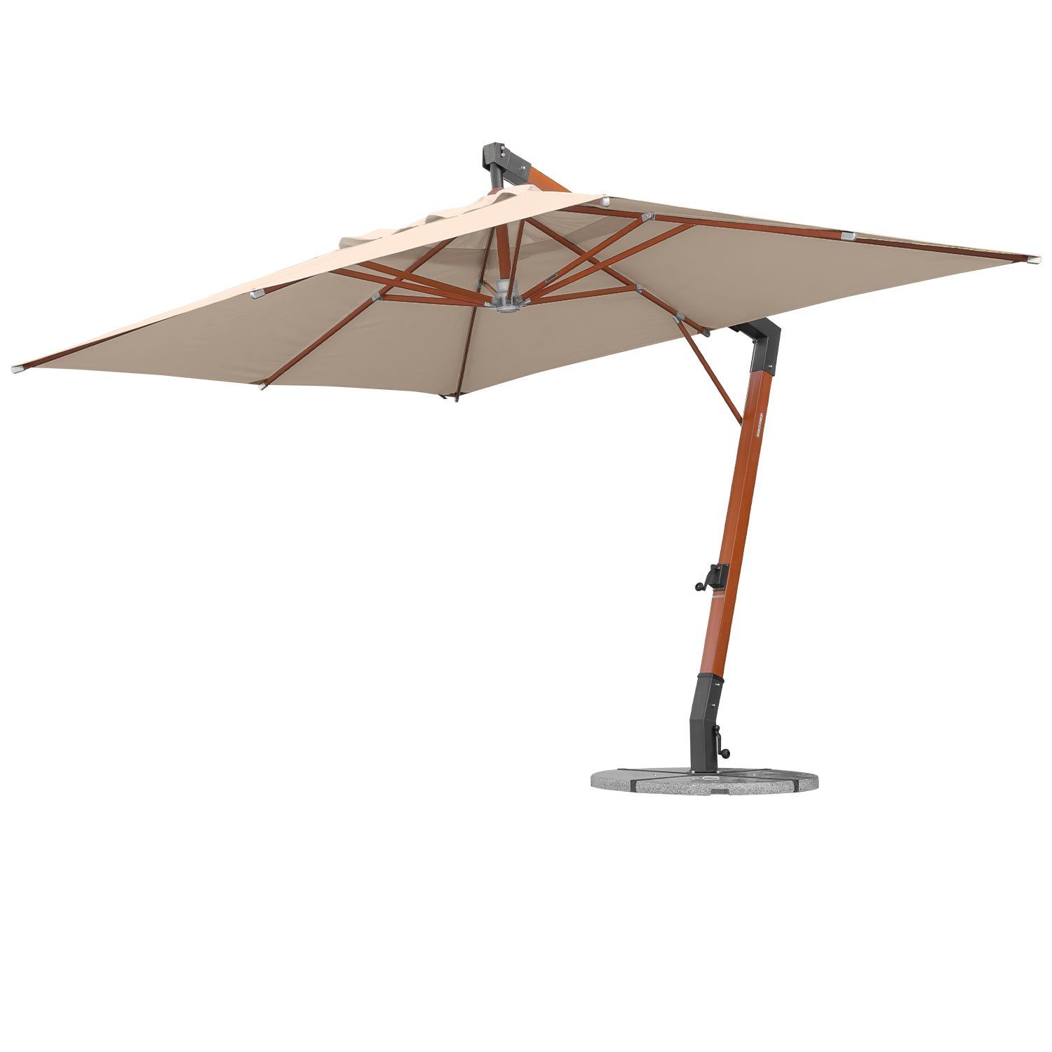 anndora-sonnenschirm Ampelschirm 3x4m rechteckig mit Granit günstig online kaufen