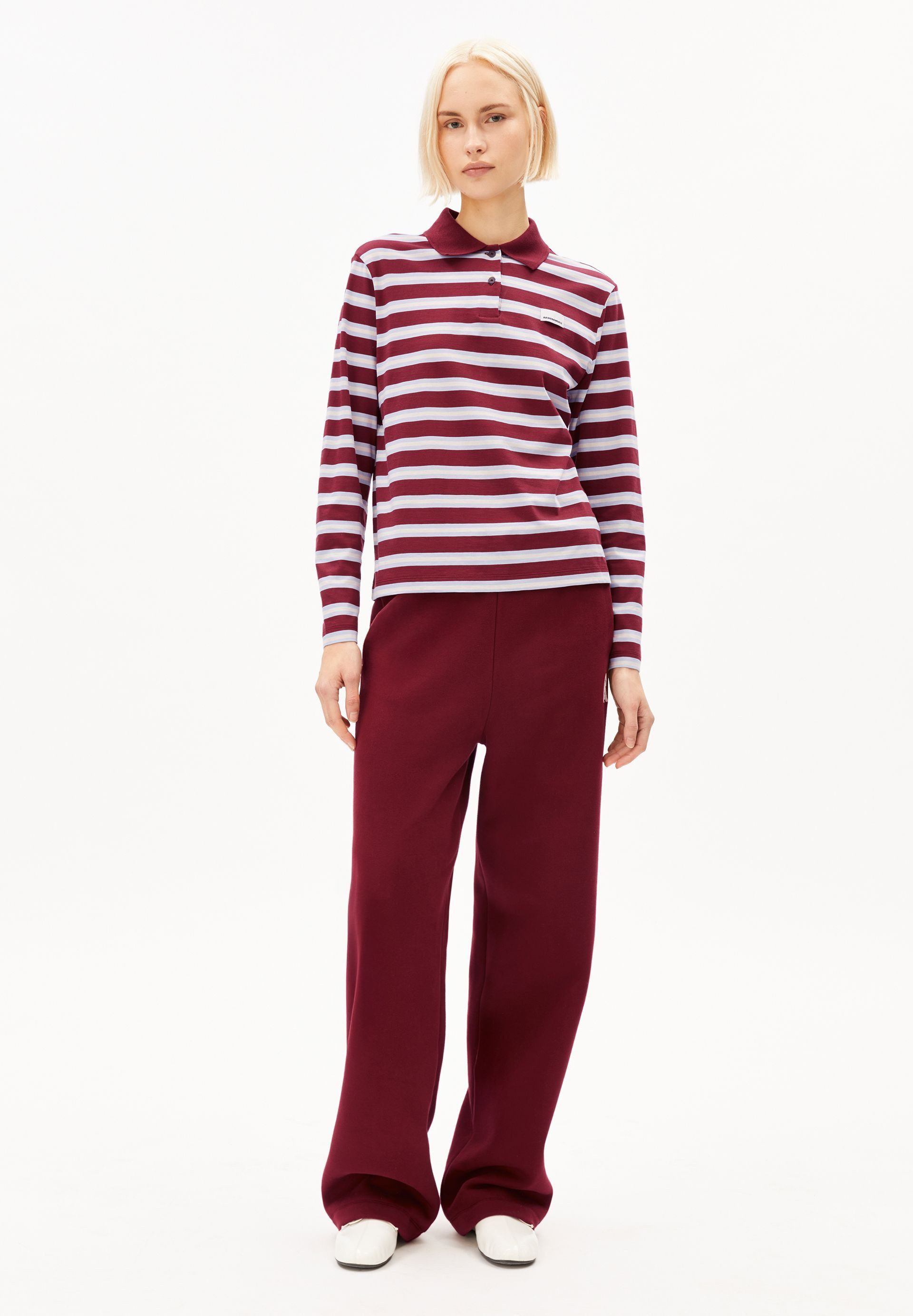 Armedangels Longsleeve STRIPE POLO Longsleeve Polo aus Bio-Baumwolle Loose Fit – Bild 2 von 5