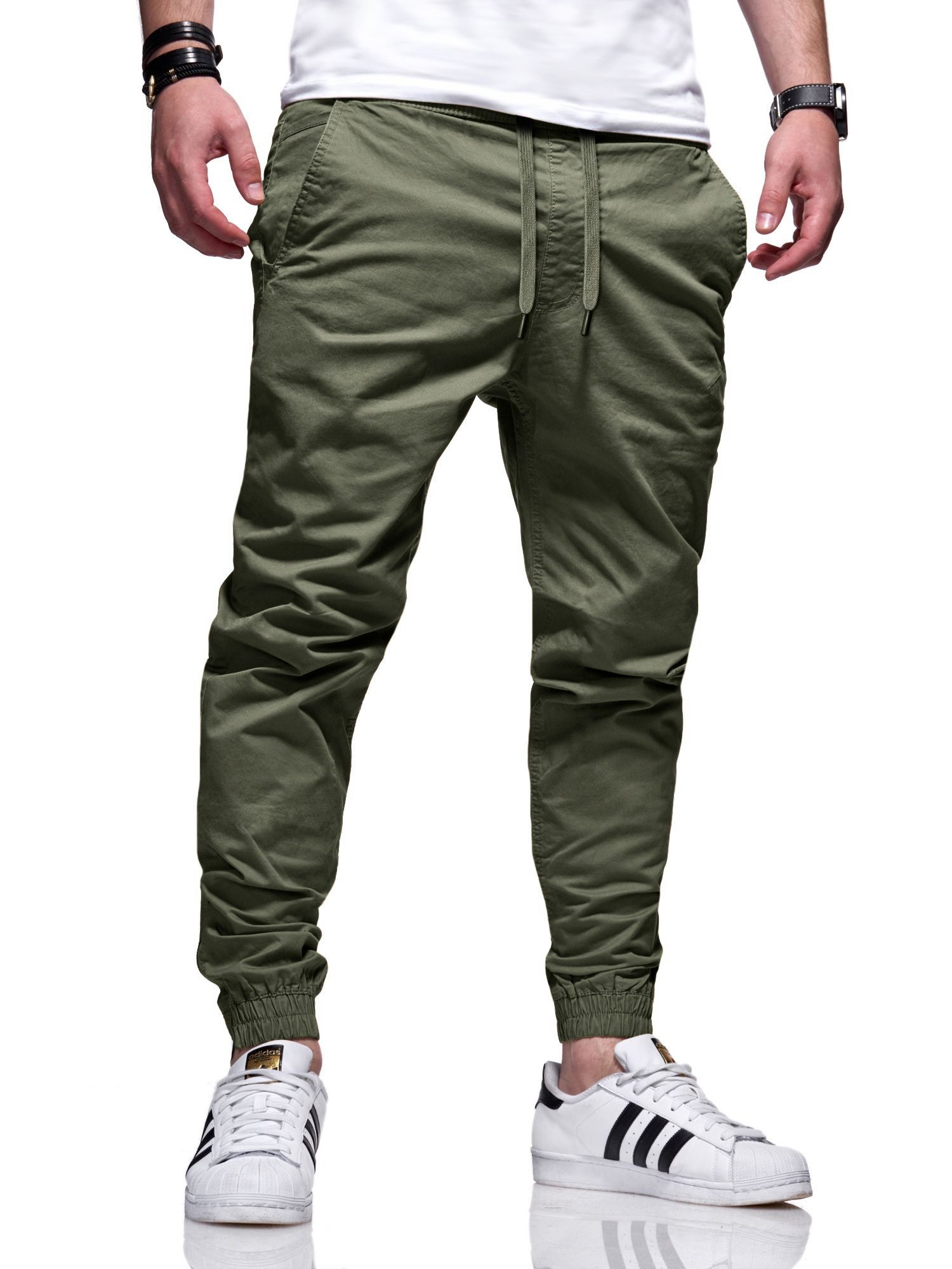 behype Chinohose BHFORLI Herren Chino Jogger Jeans Hose Freizeithose